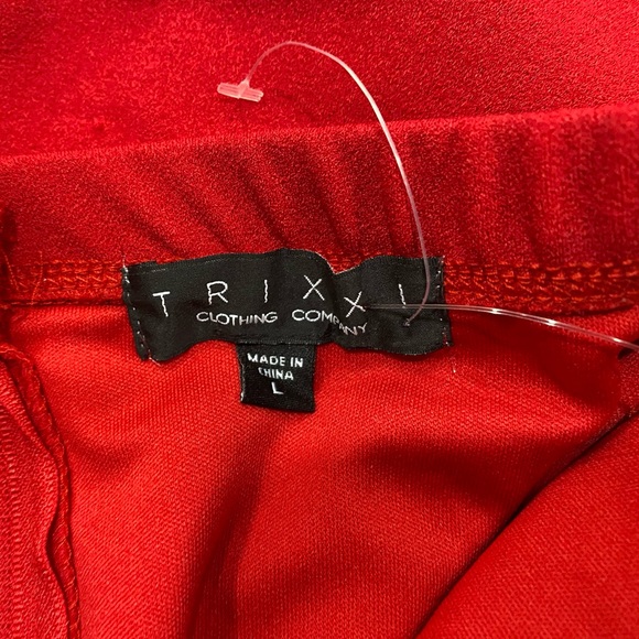 Trixxi Clothing Company Strapless Mini Dress Size Large Color Red - Picture 4 of 10